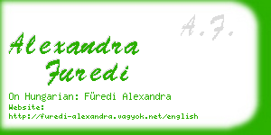 alexandra furedi business card